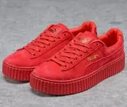 femmes chaussures puma by rihanna creeper leather all red